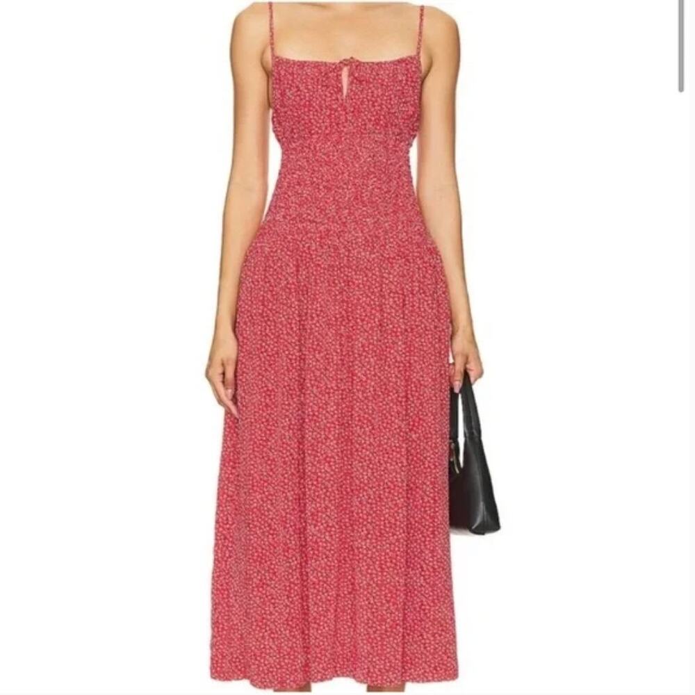 EUC $385 Ciao Lucia Barbara Floral Keyhole Midi-Dress